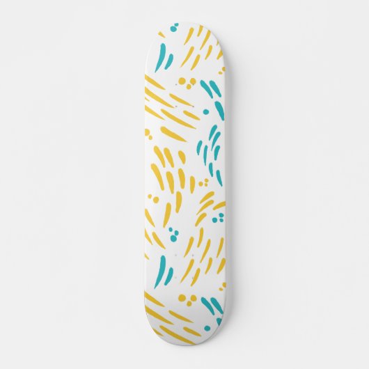 Stroom in Turquoise en Geel Persoonlijk Skateboard (Voorkant)