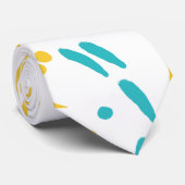 Stroom in Turquoise en Geel Stropdas (Opgerold)