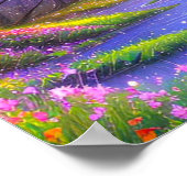 Stroom langs Cherry Blossom Alley Poster (Hoek)