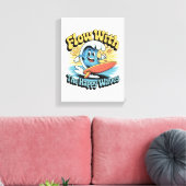 Stroom Met De Gelukkige Golven Muurkunst Canvas Afdruk (Insitu (Woonkamer))