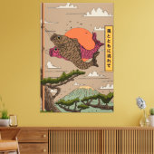 Stroom met de wind Koinobori Canvas Afdruk (Insitu (Woonkamer))