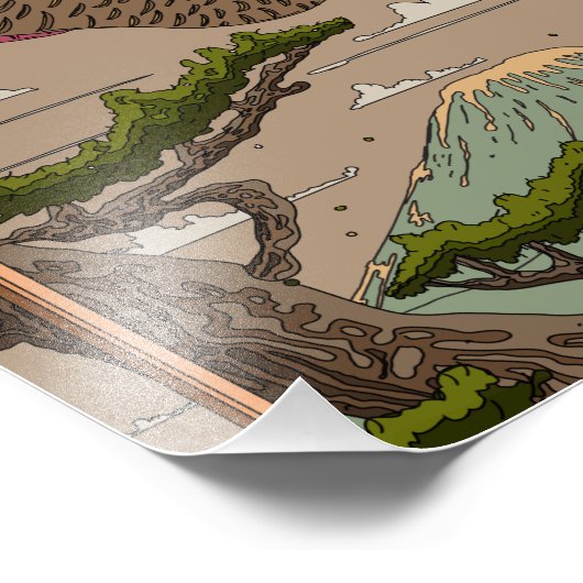 Stroom met de wind Koinobori Foto Afdruk (Hoek)