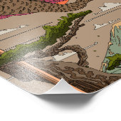 Stroom met de wind Koinobori Foto Afdruk (Hoek)