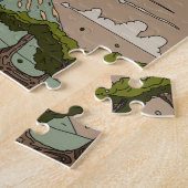 Stroom met de wind Koinobori Legpuzzel (Zijkant)