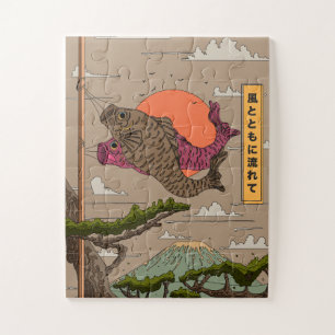 Stroom met de wind Koinobori Legpuzzel