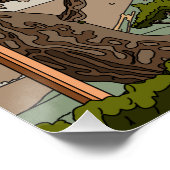 Stroom met de wind Koinobori Perfect Poster (Hoek)