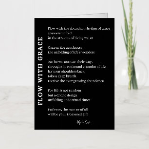 Stroom met Grace Faith poëzie Folie Wenskaart