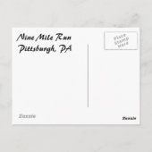 stroom nabij eend hollow briefkaart (Achterkant)