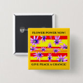 STROOM NU! VIERKANTE BUTTON 5,1 CM (Voorkant /achterkant)