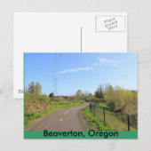 Stroom parkfietspad, looproute briefkaart (Voorkant / Achterkant)