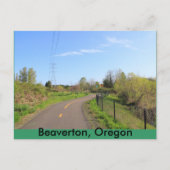 Stroom parkfietspad, looproute briefkaart (Voorkant)