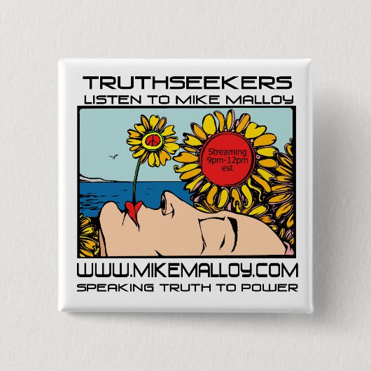 STROOM TRUTHSEEKER VIERKANTE BUTTON 5,1 CM (Voorkant)
