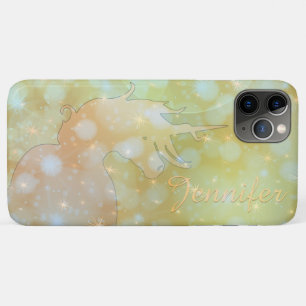 Stroom Unicorn Silhouette (misty yellow sterren) Case-Mate iPhone Case