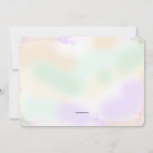 Stroom van Aquarel Bloemen Uitnodiging (Achterkant)