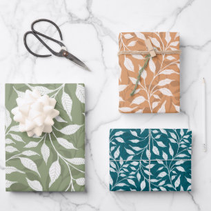 Stroom van Dansende Bladeren Ontwerp Delicate Loof Inpakpapier Vel