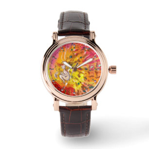 STROOM VAN DAWN Red Yellow Fantasy Horloge