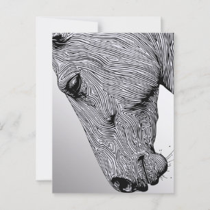 Stroom van de Wilde Minimalistische Lijnkunst Paar Briefkaart