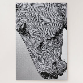 Stroom van de Wilde Minimalistische Lijnkunst Paar Legpuzzel