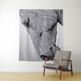 Stroom van de Wilde Minimalistische Lijnkunst Paar Wandkleed