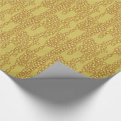 Stroom van gouden bellen cadeaupapier (Hoek)