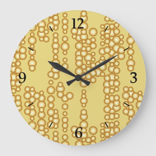 Stroom van gouden bellen grote klok (Voorkant)