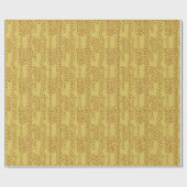Stroom van gouden bubbels cadeaupapier (Vlak)