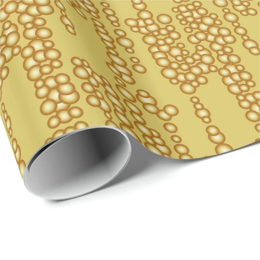 Stroom van gouden bubbels cadeaupapier (Rol Hoek)