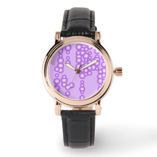 Stroom van luchtbellen, lavender horloge