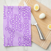 Stroom van luchtbellen, lavender theedoek (Quarter Fold)