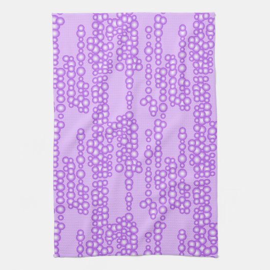 Stroom van luchtbellen, lavender theedoek (Verticaal)
