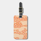 Stroom van luchtbellen, perziken bagagelabel (Voorkant verticaal)