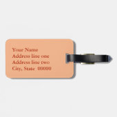 Stroom van luchtbellen, perziken bagagelabel (Achterkant horizontaal)