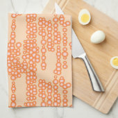 Stroom van luchtbellen, perziken theedoek (Quarter Fold)