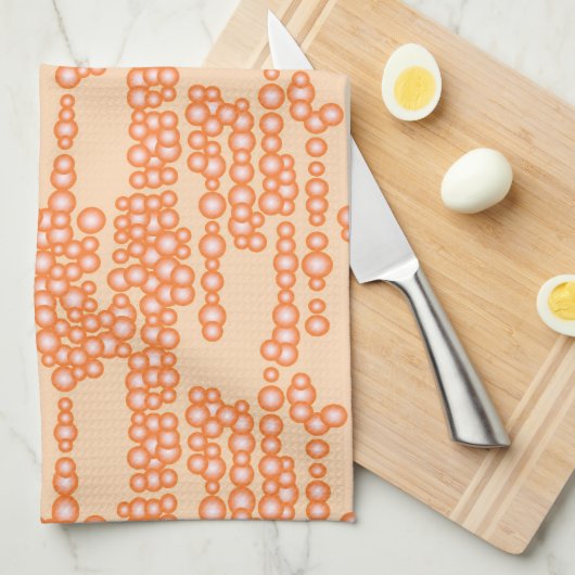 Stroom van luchtbellen, perziken theedoek (Quarter Fold)