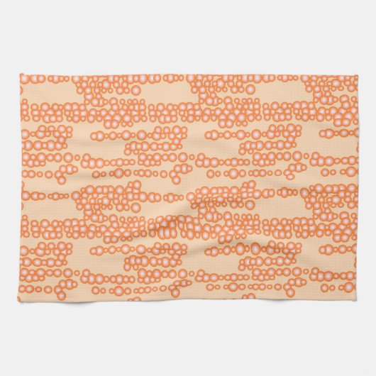 Stroom van luchtbellen, perziken theedoek (Horizontaal)