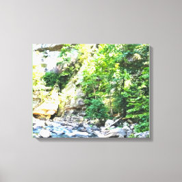 Stroom van Talluah Gorge Canvas Afdruk