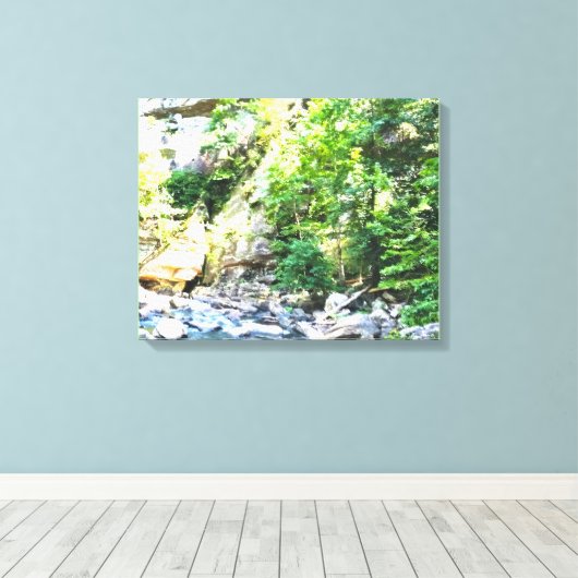 Stroom van Talluah Gorge Canvas Afdruk (Insitu (Houten vloer))