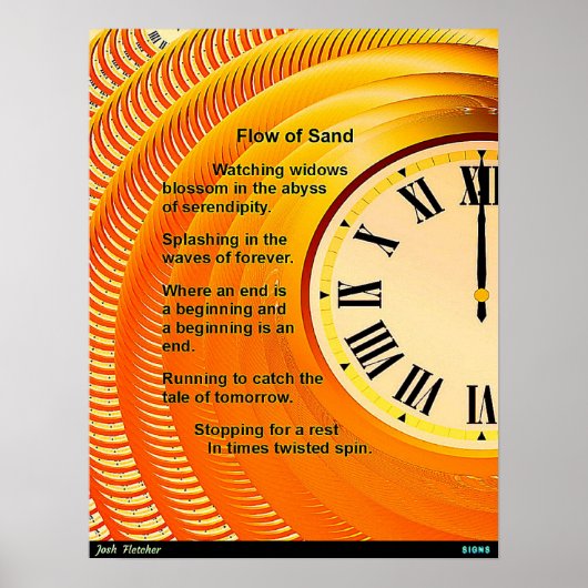 Stroom van Zand Poster (Voorkant)