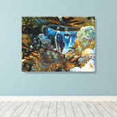 STROOM WATerval Canvas Afdruk (Insitu (Houten vloer))