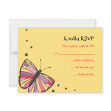 STROOMBUTTERFLY Bat Mitzvah Reply Card