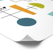 Stroomdiagram Geometrische vormen Mid Century Art Poster (Hoek)