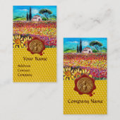 STROOMGEBIEDEN, HONIG RODE WAXSEAL, BEEKEEPER VISITEKAARTJE (Voorkant / Achterkant)