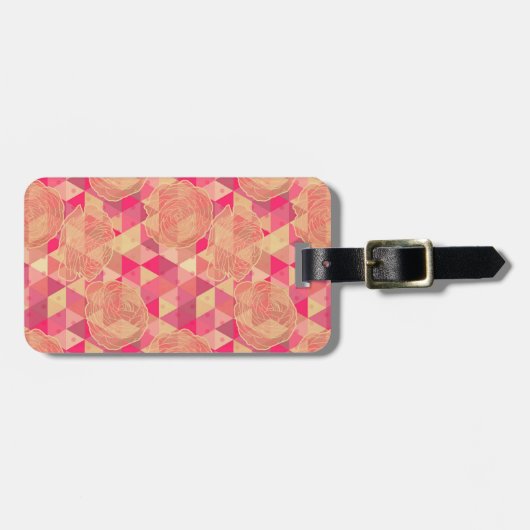 Stroomgeometrisch patroon bagagelabel (Voorkant horizontaal)