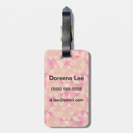 Stroomgeometrisch patroon bagagelabel (Achterkant verticaal)