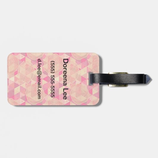 Stroomgeometrisch patroon bagagelabel (Achterkant horizontaal)