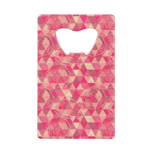 Stroomgeometrisch patroon creditkaart flessenopener