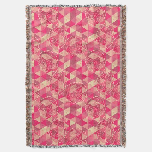 Stroomgeometrisch patroon deken (Voorkant Verticaal)