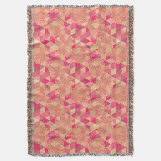 Stroomgeometrisch patroon deken (Voorkant Verticaal)