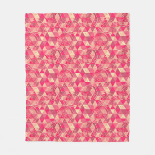 Stroomgeometrisch patroon fleece deken