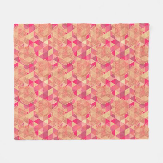 Stroomgeometrisch patroon fleece deken (Voorkant (Horizontaal))